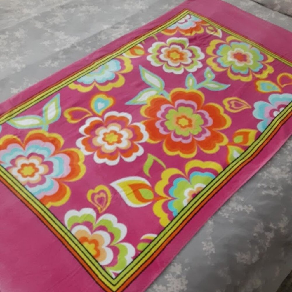 COPY - BeePosh 100% Cotton Towel & Tote - Colorful Floral Print - Picture 8 of 8